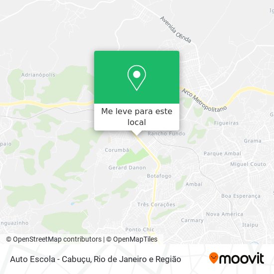 Auto Escola - Cabuçu mapa