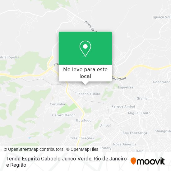 Tenda Espírita Caboclo Junco Verde mapa