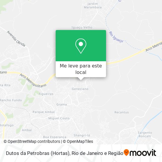 Dutos da Petrobras (Hortas) mapa