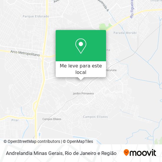 Andrelandia Minas Gerais mapa