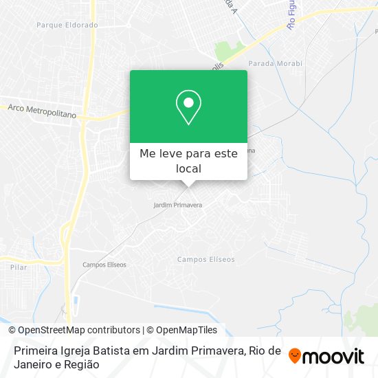 Primeira Igreja Batista em Jardim Primavera mapa