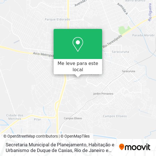 Secretaria Municipal de Planejamento, Habitação e Urbanismo de Duque de Caxias mapa