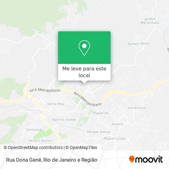 Rua Dona Genê mapa