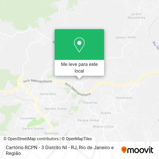 Cartório RCPN - 3 Distrito NI - RJ mapa