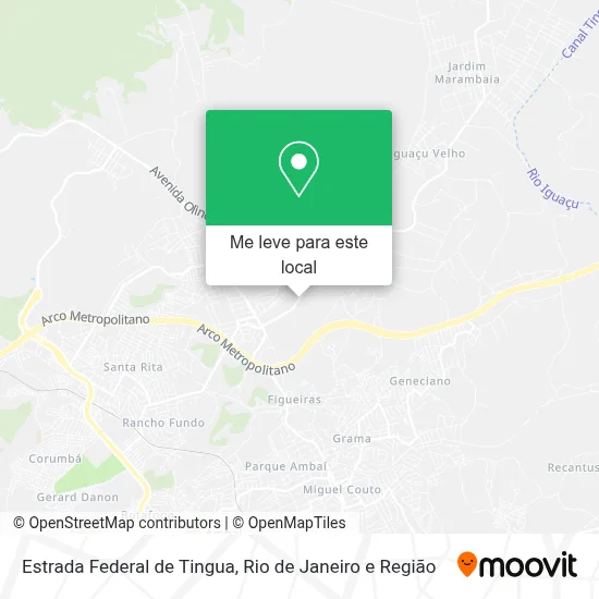 Estrada Federal de Tingua mapa