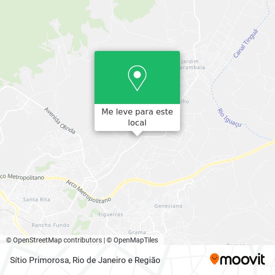 Sítio Primorosa mapa