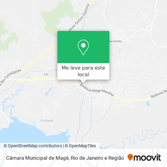 Câmara Municipal de Magé mapa