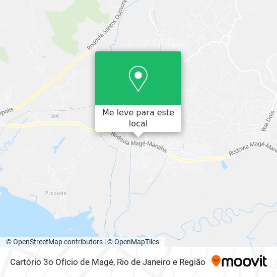 Cartório 3o Ofício de Magé mapa