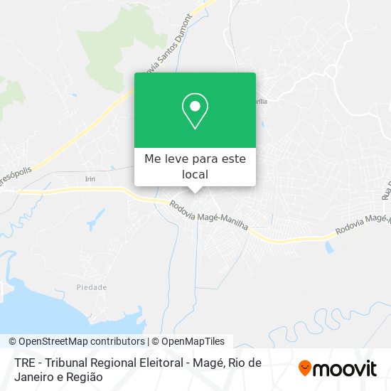 TRE - Tribunal Regional Eleitoral - Magé mapa
