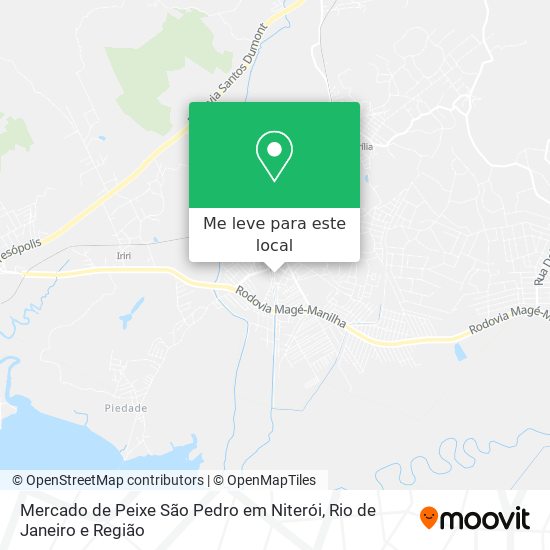 Mercado de Peixe São Pedro em Niterói mapa