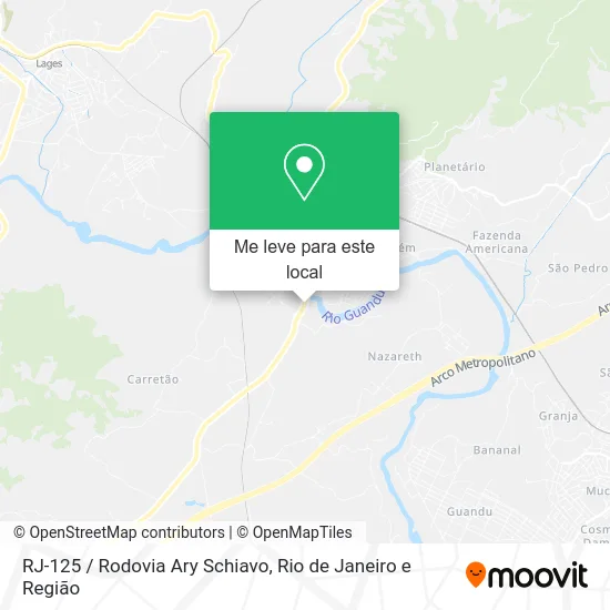 RJ-125 / Rodovia Ary Schiavo mapa