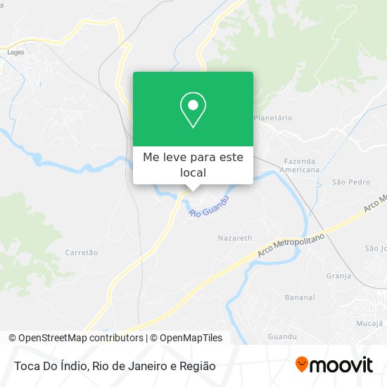 Toca Do Índio mapa