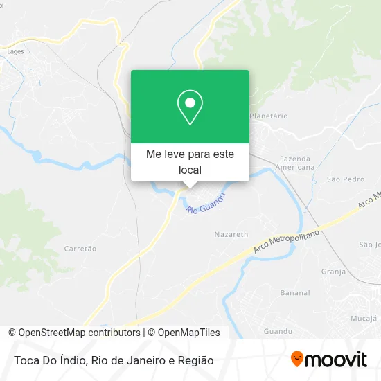 Toca Do Índio mapa