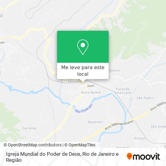 Igreja Mundial do Poder de Deus mapa