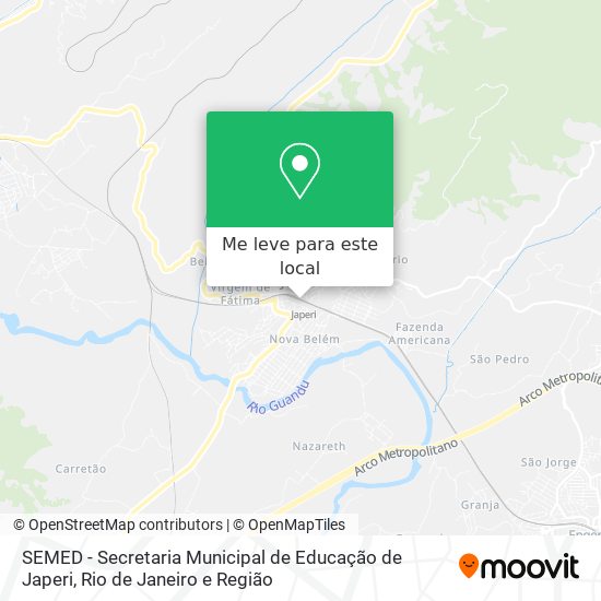 SEMED - Secretaria Municipal de Educação de Japeri mapa