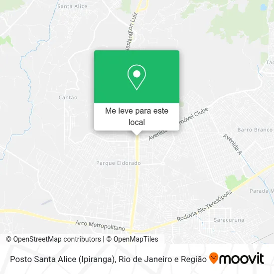 Posto Santa Alice (Ipiranga) mapa