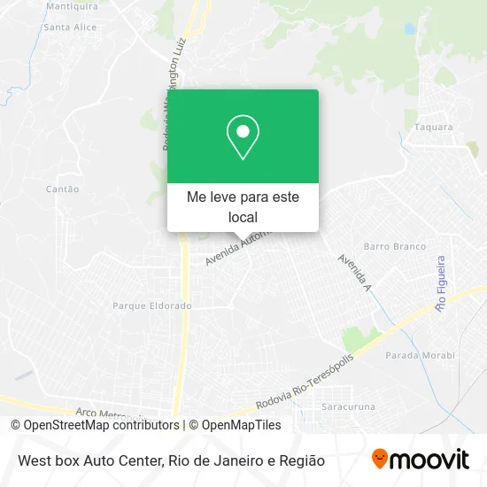 West box Auto Center mapa