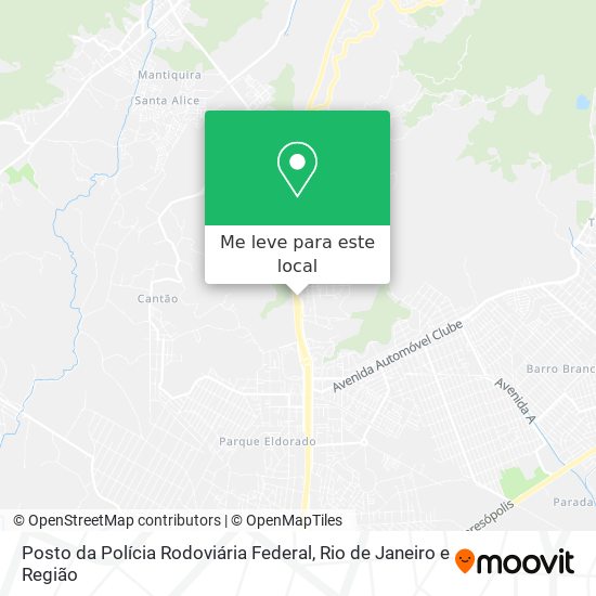 Posto da Polícia Rodoviária Federal mapa
