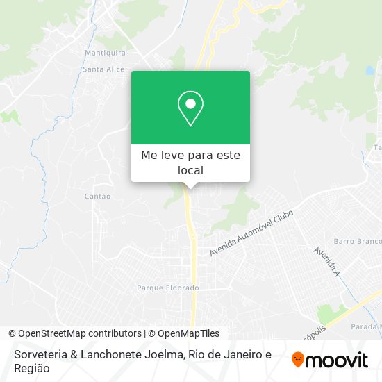 Sorveteria & Lanchonete Joelma mapa