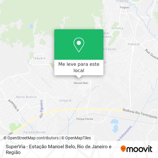 SuperVia - Estação Manoel Belo mapa