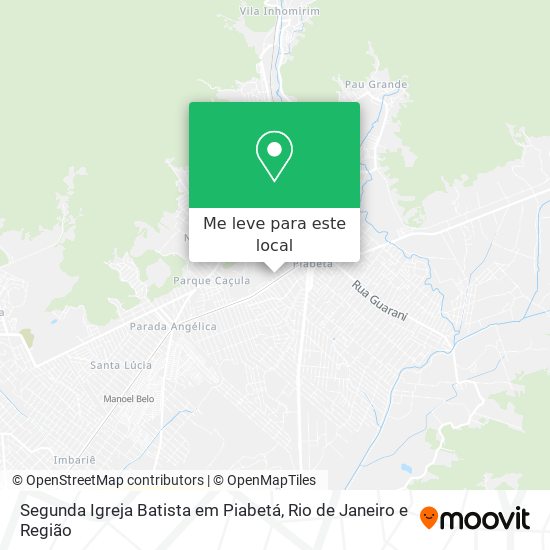 Segunda Igreja Batista em Piabetá mapa