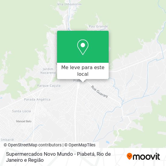 Supermercados Novo Mundo - Piabetá mapa