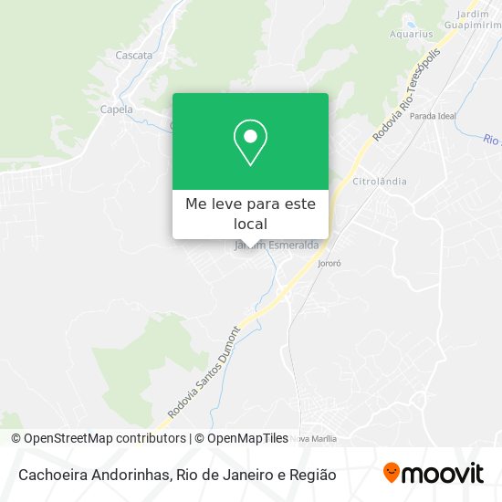Cachoeira Andorinhas mapa