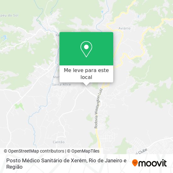 Posto Médico Sanitário de Xerém mapa