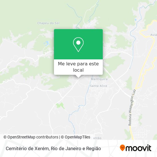 Cemitério de Xerém mapa
