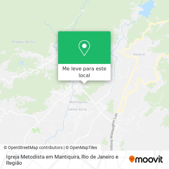 Igreja Metodista em Mantiquira mapa