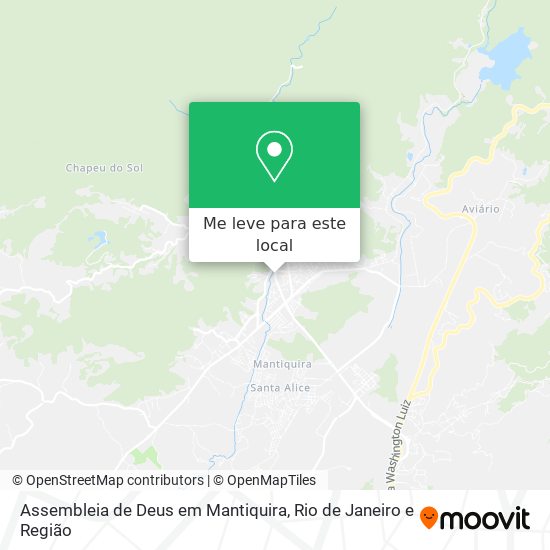 Assembleia de Deus em Mantiquira mapa