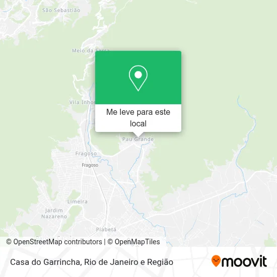 Casa do Garrincha mapa