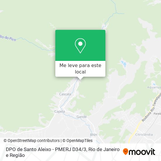DPO de Santo Aleixo - PMERJ D34 / 3 mapa