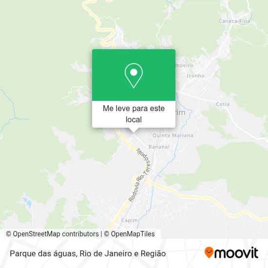 Parque das águas mapa