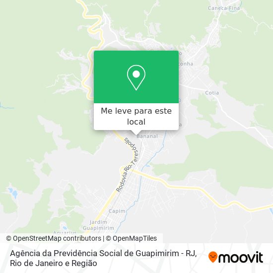 Agência da Previdência Social de Guapimirim - RJ mapa