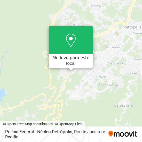 Polícia Federal - Núcleo Petrópolis mapa