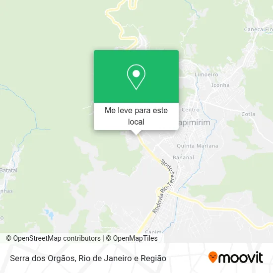 Serra dos Orgãos mapa