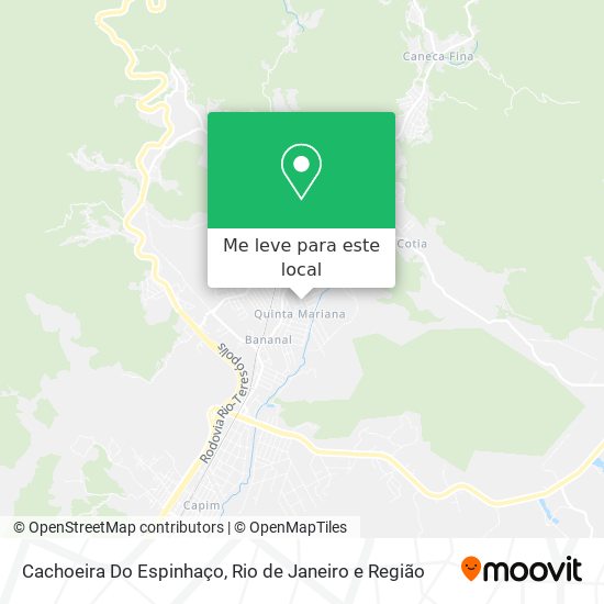 Cachoeira Do Espinhaço mapa