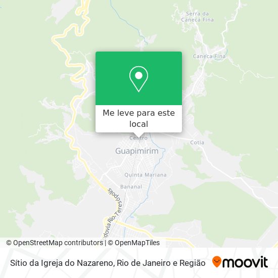 Sítio da Igreja do Nazareno mapa