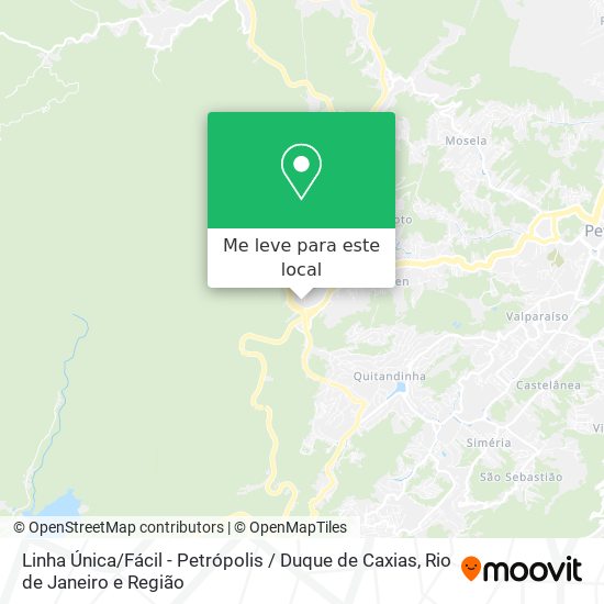 Linha Única / Fácil - Petrópolis / Duque de Caxias mapa