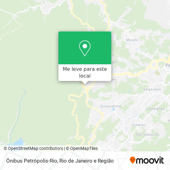 Ônibus Petrópolis-Rio mapa