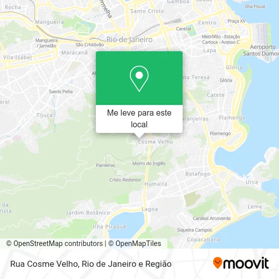 Rua Cosme Velho mapa
