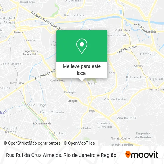 Rua Rui da Cruz Almeida mapa