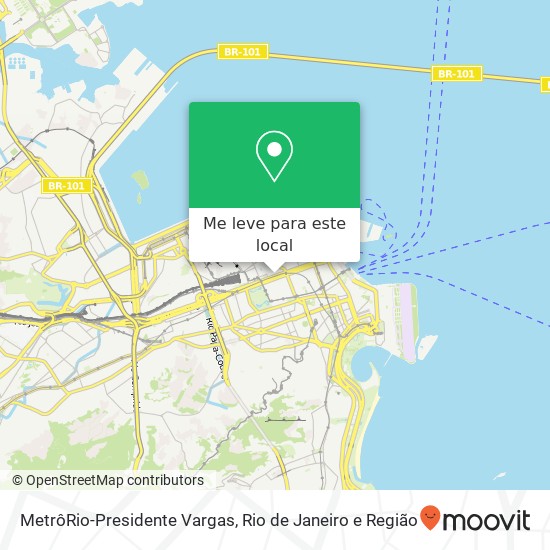 MetrôRio-Presidente Vargas mapa