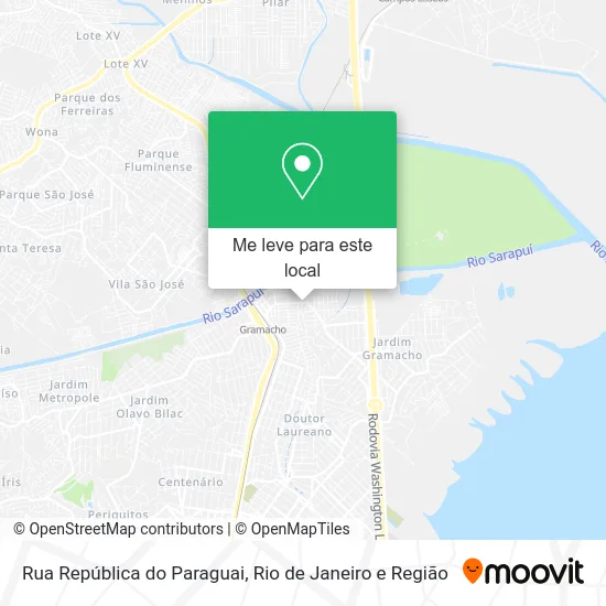 Rua República do Paraguai mapa