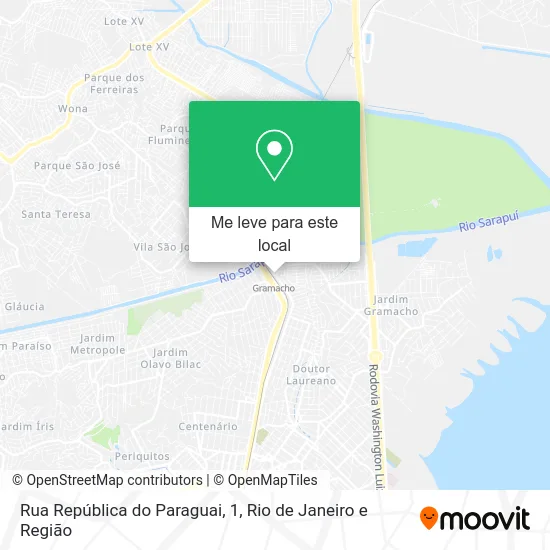 Rua República do Paraguai, 1 mapa
