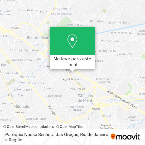 Paróquia Nossa Senhora das Graças mapa