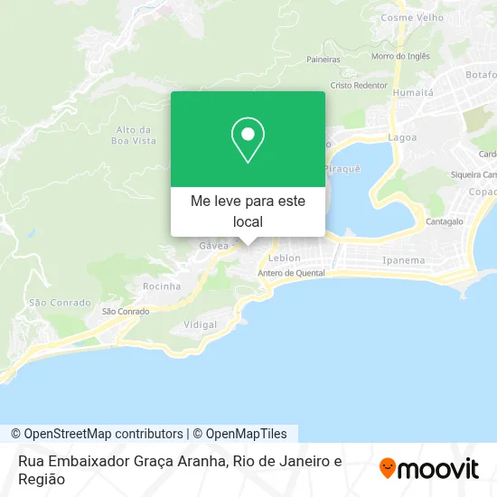 Rua Embaixador Graça Aranha mapa