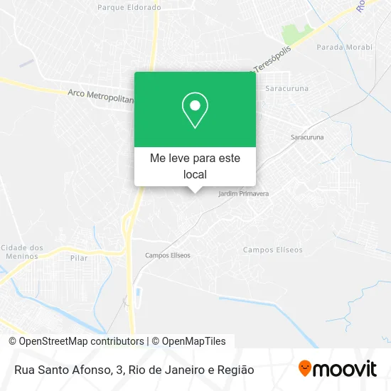 Rua Santo Afonso, 3 mapa