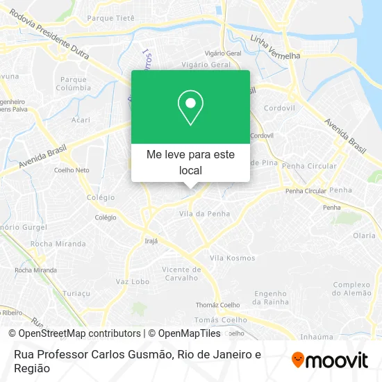 Rua Professor Carlos Gusmão mapa